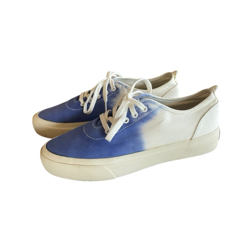 EVERLANE The Forever Sneaker Womens Size 8.5 Cerulean Blue Dip-Dye Ombre Lace-Up